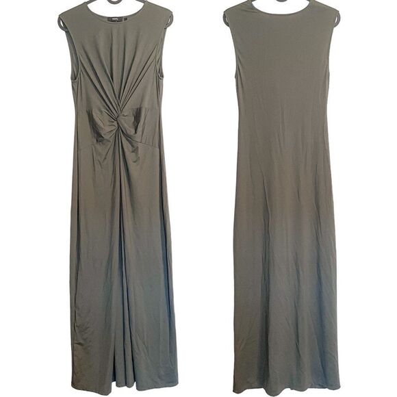Theory Knot Front Midi Dress Spanish Green S - Picture 4 of 8